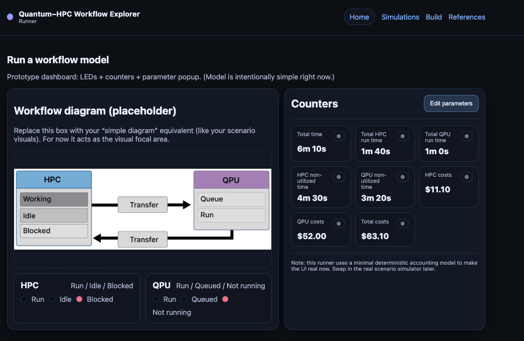 Workflow Runner page (prototype)