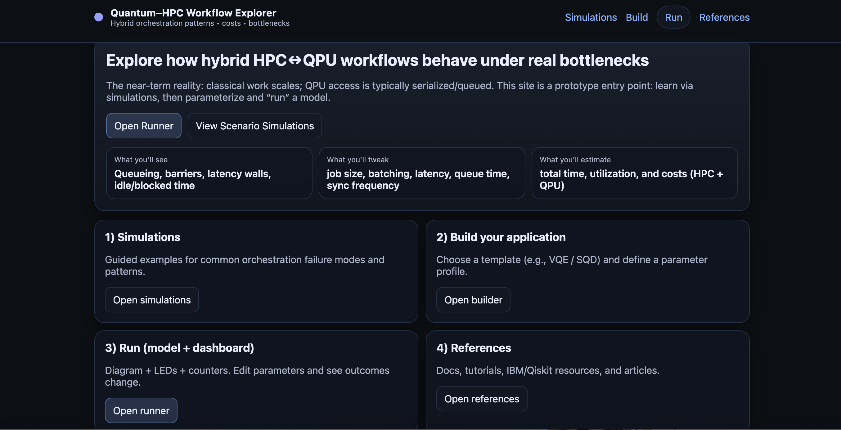 Workflow Explorer start page